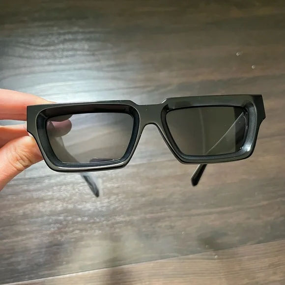 Cleo Harper Black Modern Rectangular Glasses - Picture 2 of 6